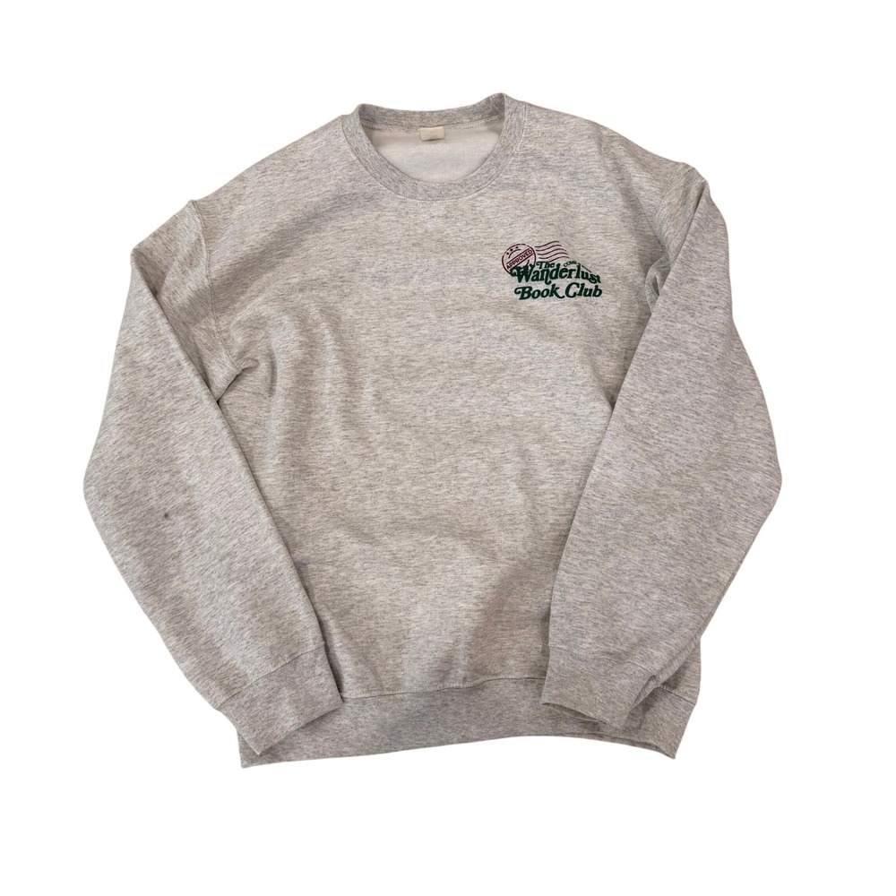 Altar'd State Revival Wanderlust Book Club Graphic Sweatshirt Heather Grey XS/S